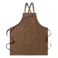 thumbnail image 1 of Work Apron Thick Sleeveless Breathable Unisex Multi-pockets Storage Cotton Cross Back Kitchen Apron for Home, 1 of 9