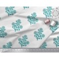 thumbnail image 2 of Soimoi Green Poly Georgette Fabric Leaves & Floral Block Decor Fabric Printed Yard 52 Inch Wide, 2 of 4