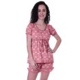 thumbnail image 1 of Moomaya Pyjama en Coton pour Femmes, Ensemble de Nuit 2 Pcs avec Shorts, Ensembles de Pyjama avec Shorts, 1 of 7