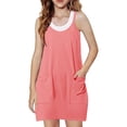 thumbnail image 1 of lcziwo Robes de Tennis pour Enfants Filles avec Shorts Été Entraînement Golf Mini Robes Bretelles Spaghetti Sans Manches Combinaison Robe Rose Ropa de Verano Para Mujer, 1 of 3