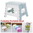 thumbnail image 2 of Home Kids Children Plastic Folding Step Stool Portable Folding Chair Small Bench Stool, 2 of 6