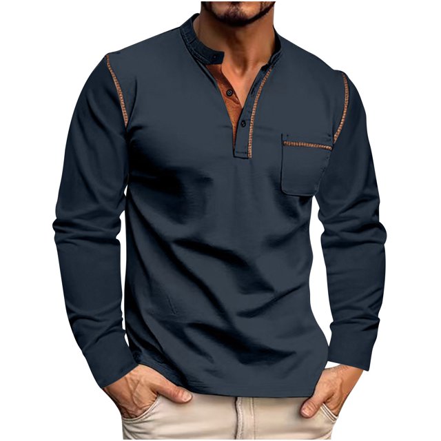 Birdeem Men Casual Solid Color Button Short Sleeve Turndown Collar Blouse Shirt