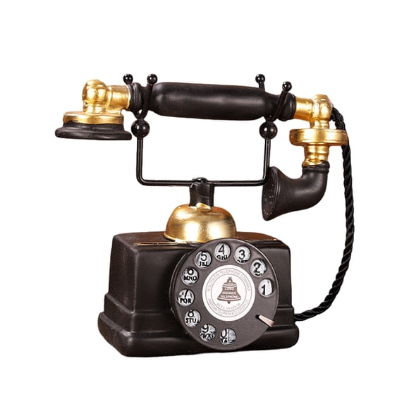 relayinert Resin Telephone Booth Telephone ,For Old-fashioned Telephone Resin Props Vintage Phone decor, decoration, decorative bronze
