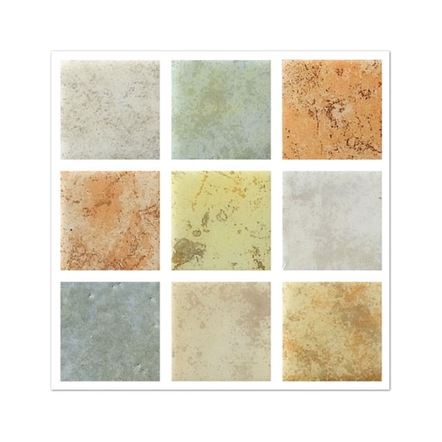 Self Adhesive Tile Stickers 20 Pack 10X10Cm Waterproof Wall Decals For Bathroom Kitchen Floor Backsplash Removable Pvc