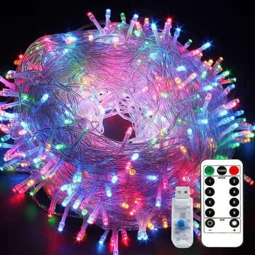LEDs Christmas Lights, 10m 80LED Christmas Tree Lights Outdoor Fairy Christmas String Light with Remote Fairy Twinkle Lights Tree String Lights USB