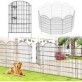 thumbnail image 1 of Metal Garden Fence H x W ( Panels Total Length . ft) Rustproof No Dig Fence for Dog Rabbits and Patio Yard Animal Barrier, 1 of 9