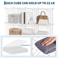 thumbnail image 2 of EDTara Modular Wire Cube Storage Organizer, 12-Cube Metal Grid Shelf Unit for Closet, Books, Office, or Entryway, 2 of 9