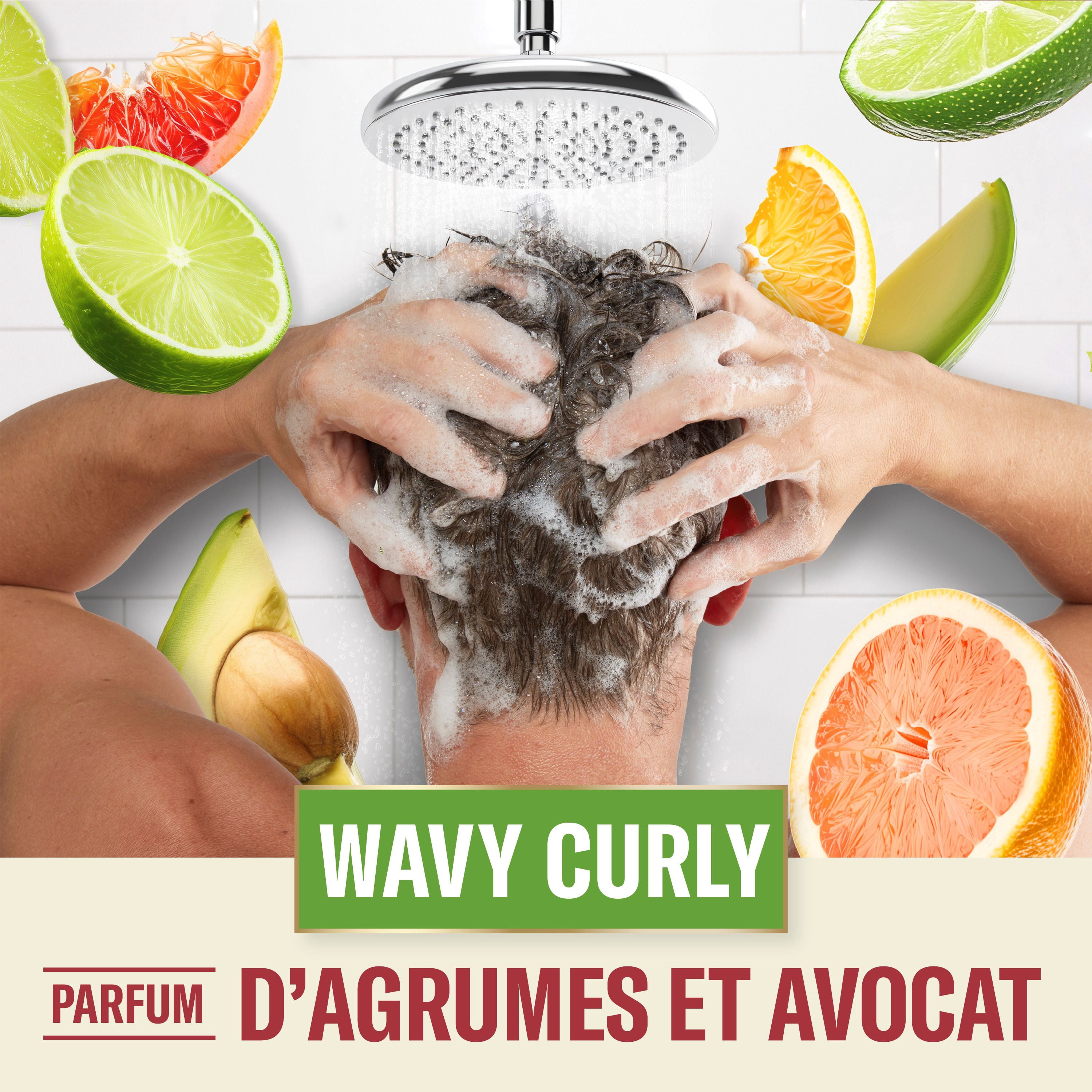 Old Spice Shampooing pour Cheveux Ondulés et Bouclés avec Aloès & Huile d'Avocat