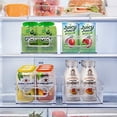 thumbnail image 4 of Sorbus Plastic Storage Bins Stackable Clear Pantry Organizer Box Bin Containers for Organizing Kitchen Fridge, Food, Snack Pantry Cabinet, Fruit, Vegetables, Bathroom Supplies (2-Pack), 4 of 8