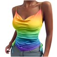 thumbnail image 1 of Pompotops Débardeur Imprimé Mode pour Femmes Blouse Sans Manches Bretelles Tops, 1 of 4