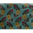 thumbnail image 4 of oneOone Georgette Viscose Fabric Leaves & Floral Block Print Fabric BTY 42 Inch Wide, 4 of 4