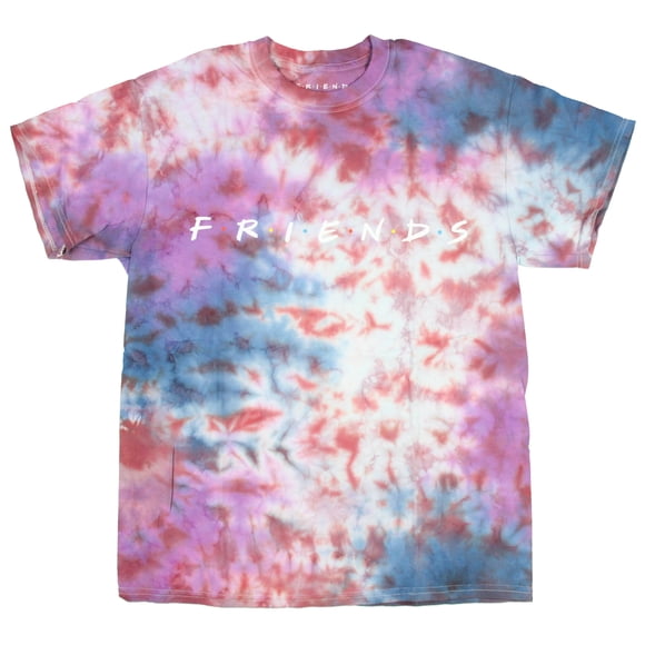 Friends Women's TV Show Logo Tie Dye Crew Neck Tee Shirt (Small)