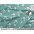 thumbnail image 2 of Soimoi Modal Satin Fabric Leaves & Floral Block Decor Fabric Printed Yard 42 Inch Wide, 2 of 3