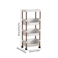 thumbnail image 3 of Birdeem Multipurpose Storage Cart with Wheels and Hooks,3-Tier Rolling Organizer Rack for Kitchen Bathroom Living Room,Space Saving Plastic Shelves Unit,Easy Assembly Mobile Storage Solution, 3 of 9