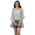 thumbnail image 1 of Moomaya Open Front Printed Shrug Printed Kimono Sleeve Beach Cover Up For Women, 1 of 5