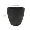 thumbnail image 3 of TierraVerde Madison Ribbed Planter Black 14"H, 3 of 6