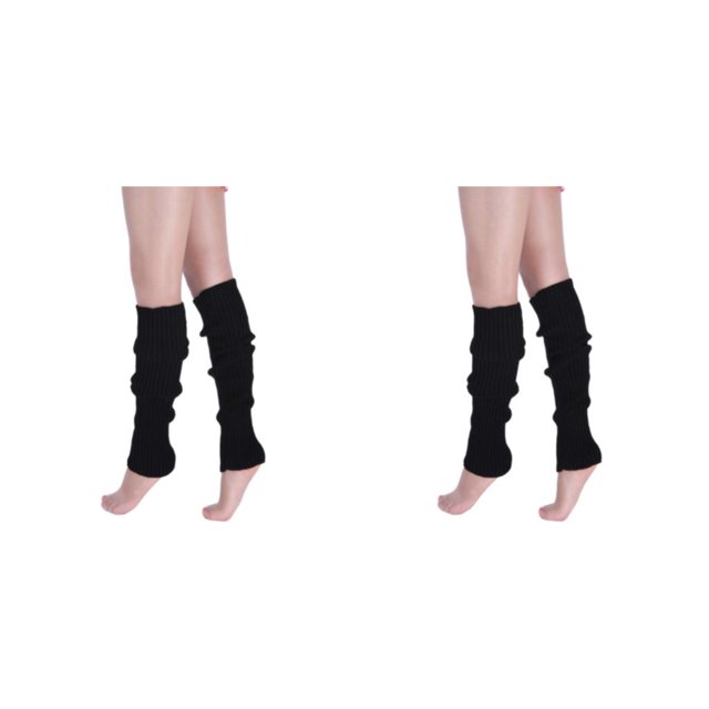 Shengyu 2pack/lot 90s leg warmer Warmth All Keep Fashinable 2pieces Colorful And For All Trendy Occasions Texture Match Black 1 2Set