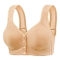 thumbnail image 2 of Styesk Front Closure Bras for Women Wireless Push Up Bra with Support No Underwire Padded Bra Full Coverage Underoutfit Bras Comfortable Sleep Everyday Bras, 2 of 3