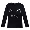 thumbnail image 1 of TIEVOSA Garçons Filles Automne Manches Longues T-Shirt à Imprimés de Chat Dessin Animé Hauts 3-12 Ans, 1 of 4