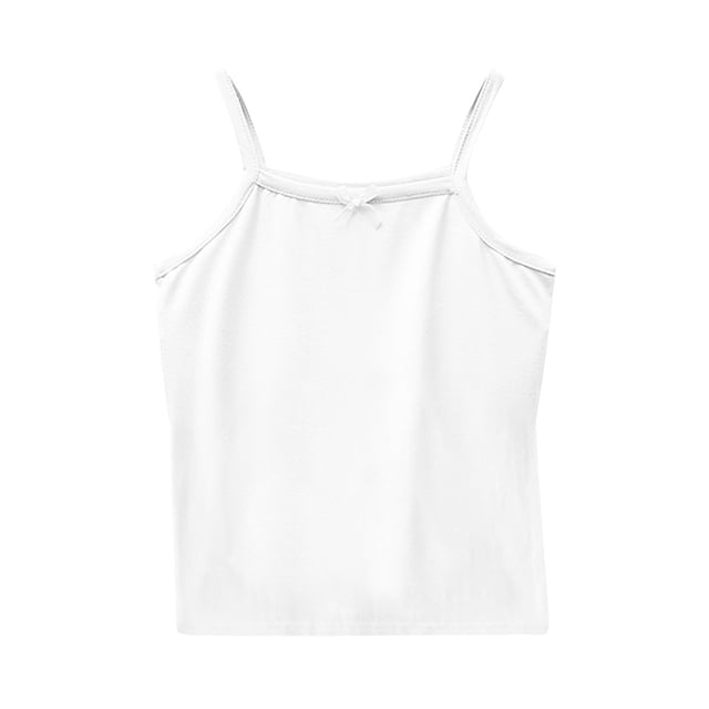 Plebaso Kids Girls Sleeveless T-Shirt Solid Color Spaghetti Strap Top Tee Baby Summer Clothes
