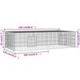 thumbnail image 4 of vidaXL 2-Panel Rabbit Cage 220x110x55 cm Galvanised Iron, 4 of 5