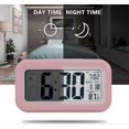 thumbnail image 2 of Battery Operated Digital Alarm Clock, 4.5 inch (about 11.4cm) Pink LCD Display Bedside Alarm Clock, 2 of 5