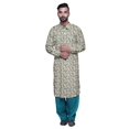 thumbnail image 1 of Atasi Kurta Pathani pour Hommes à Col Classique à Manches Longues Salwar Ensemble de Kurta de Mariage, 1 of 5