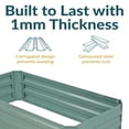 thumbnail image 3 of Sunnydaze Galvanized Rectangle Raised Garden Bed - 4' x 2' x 1' - Green, 3 of 8