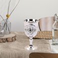 thumbnail image 2 of Rongfmy Metal Goblet, Carving Pattern Handmade Cup Bar Dinners Parties Decor white, 2 of 9