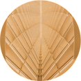 thumbnail image 1 of Ahgly Tapis Rond Lavable en Machine Intérieur Transitionnel Orange Néon, 7 Pieds Rond, 1 of 7