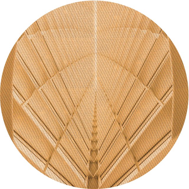 Ahgly Tapis Rond Lavable en Machine Intérieur Transitionnel Orange Néon, 7 Pieds Rond