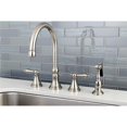 thumbnail image 2 of Kingston Brass Governor 8" Deck Mount Kitchen Faucet with Brass Sprayer, 2 of 4
