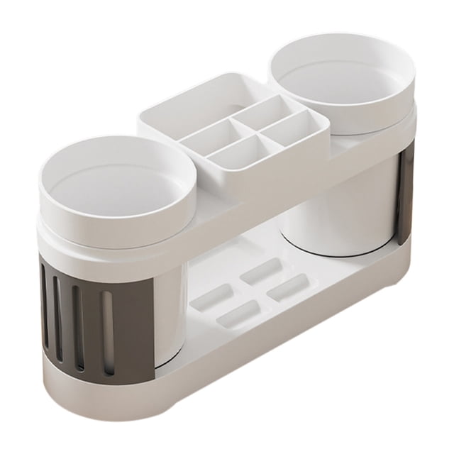 Toothbrush Shelf Sink Tooth Cup Holders Mouthwash Cup Storage Home Organizer Suitable For Bathrooms And Kitchens And Sinks