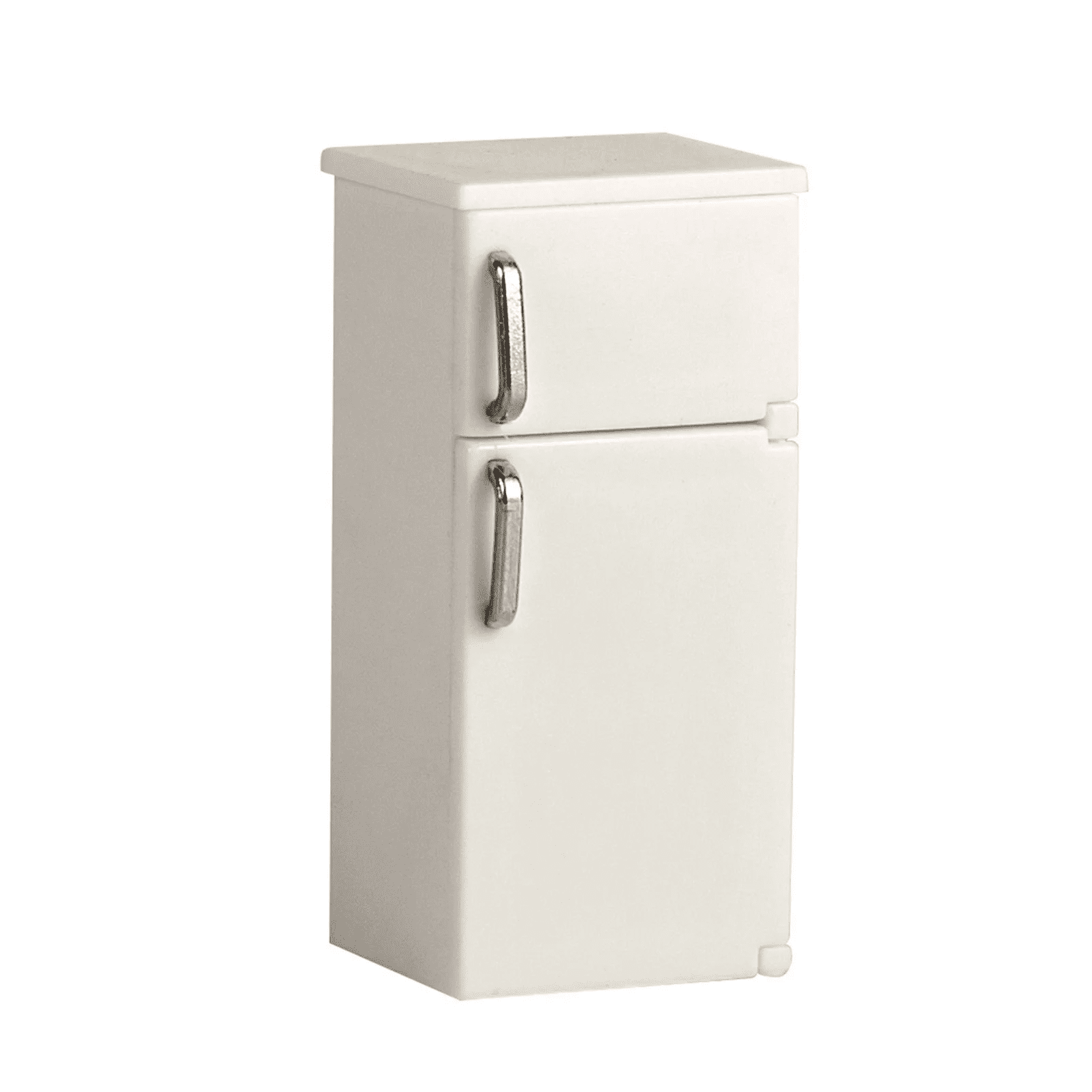 WHEANG Miniature White Double Door Refrigerator Decoration Realistic Model With Silver Handles Ideal For Desk Shelf Or Fridge Interior Decor A Charming To Any