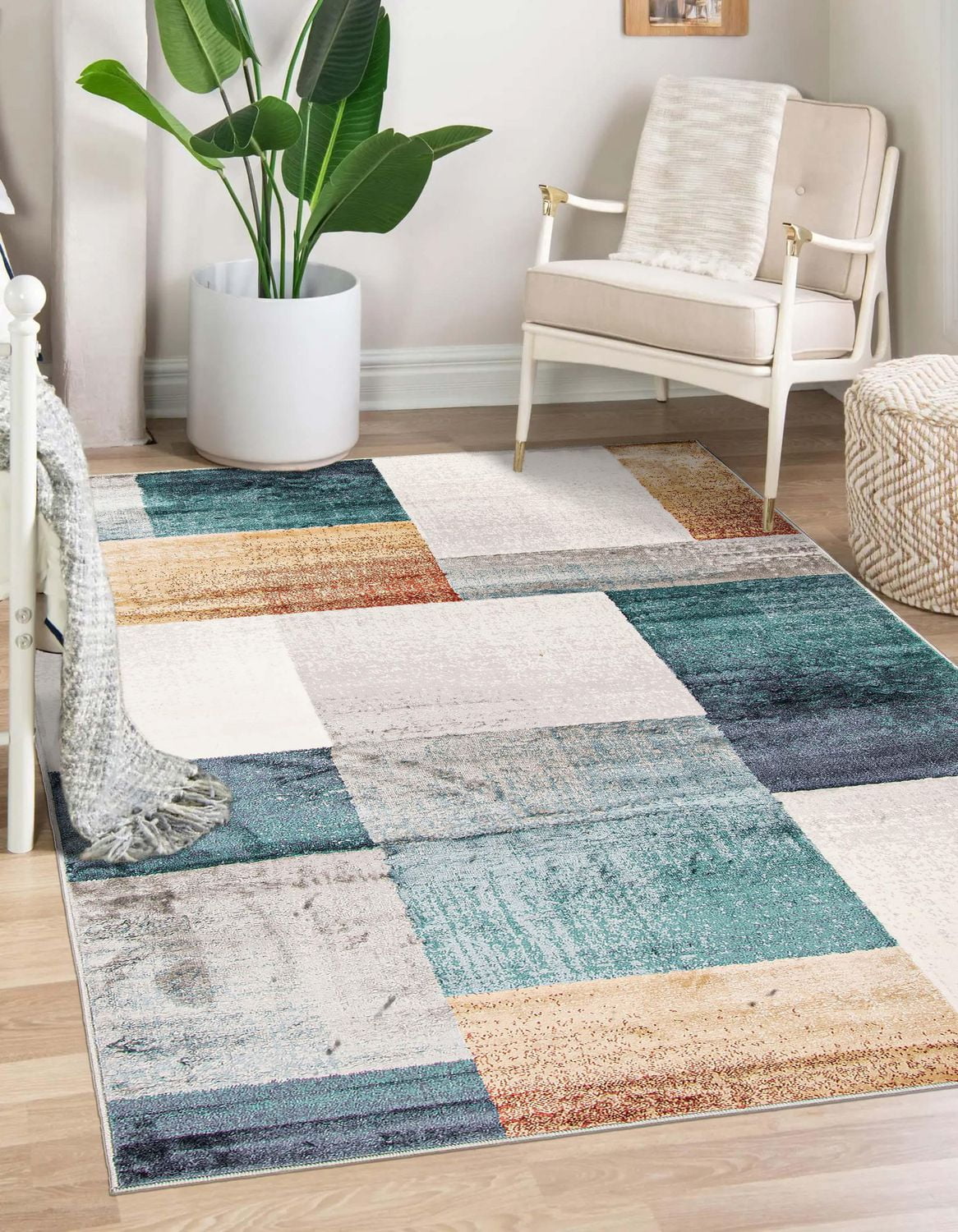 ECARPET Rylie Contemporary/Modern Area Rug for living room, bedroom, dining entrance, hallway and more.