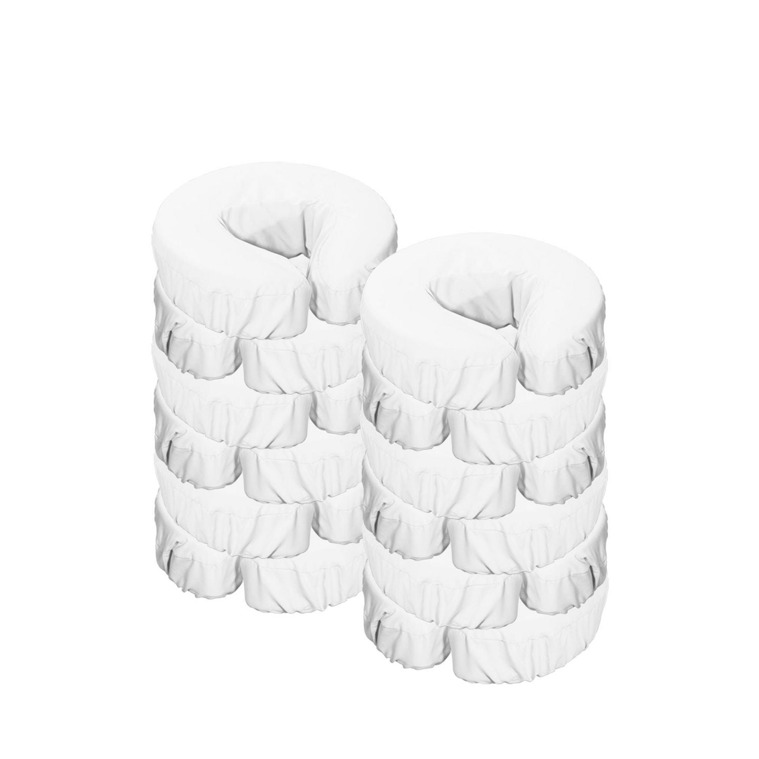 Master Massage 12 pièces Housse de coussin visage en microfibre Lavable en machine couleur Blanc
