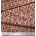 thumbnail image 2 of Soimoi Tissu Cambric en Coton Rouge Filigrane Damassé Imprimé 1 Yard 56 Pouces de Large, 2 of 3