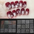thumbnail image 1 of CHUANK 12 Sheets Christmas Snowflake Zip 3D Decals Nail Art Tips Stickers DIY Manicure, 1 of 8