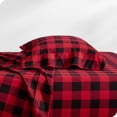 thumbnail image 2 of Bare Home Ensemble de Draps en Flanelle - 100 % Coton - Poche Profonde - Lit Simple, Carreaux Buffalo - Rouge/noir, 3 Pcs, 2 of 6