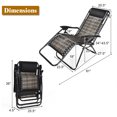 thumbnail image 2 of Patiojoy Grey Folding Recliner 2PCS Patio Rattan Zero Gravity Lounge Chair With Headrest, 2 of 8