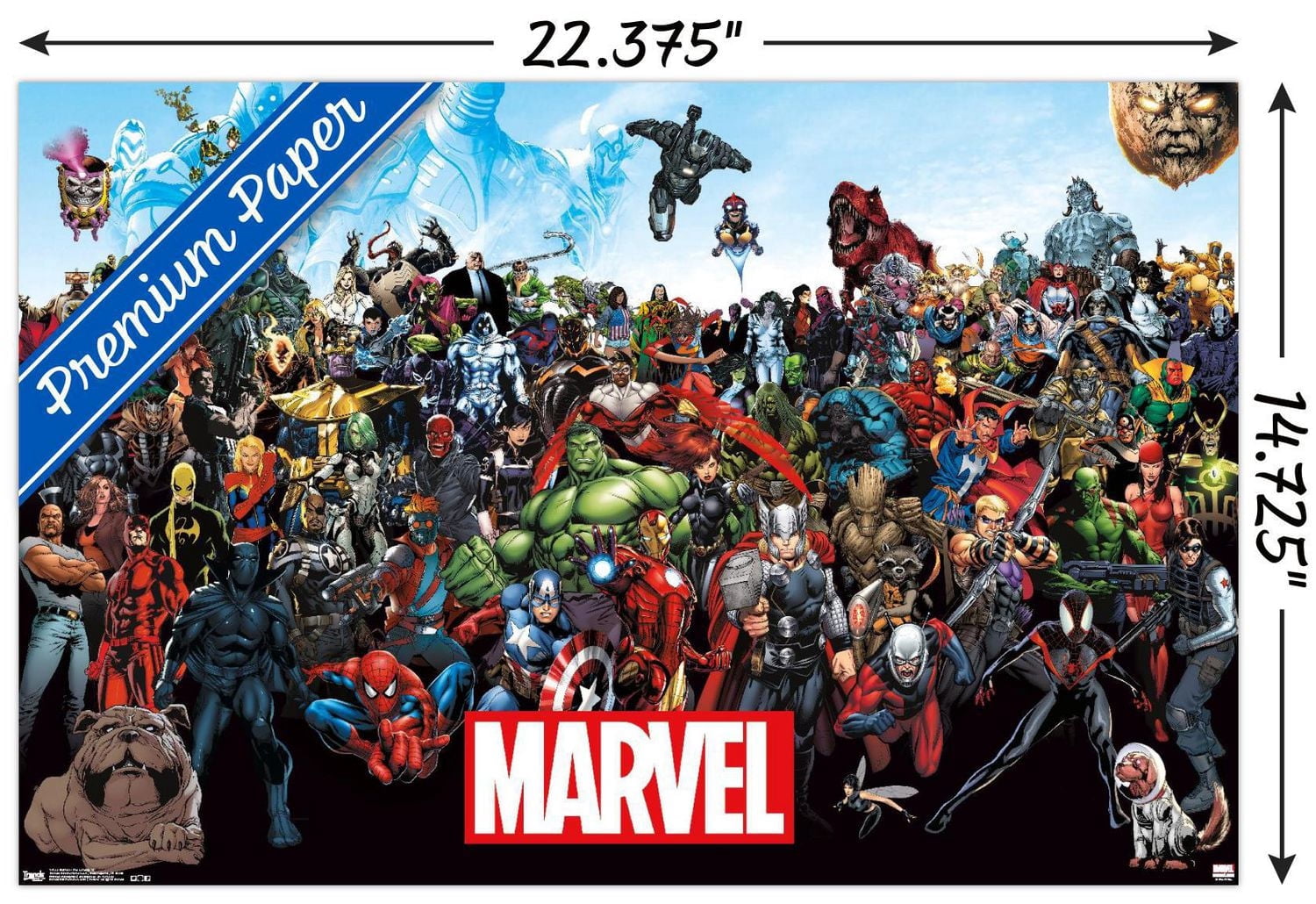 Marvel Comics - The Marvel Lineup Wall Poster, 22.375" x 34"