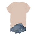 thumbnail image 3 of TSADFHJI Hauts Habillés pour Femmes Col Rond Imprimé Lettre Manches Courtes T-Shirt Col Rond TG Kaki, 3 of 3