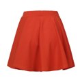 thumbnail image 2 of Jupe Mini Décontractée pour Femmes, Couleur Unie, Basique, Polyvalente, Extensible, Évasée, Plissée, 2 of 8