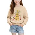 thumbnail image 2 of Cowsor Chandails pour Filles Enfants Mignon Graphique Col Rond Chandail à Enfiler Hauts Noël Manches Longues Chemises de Fête, 2 of 6