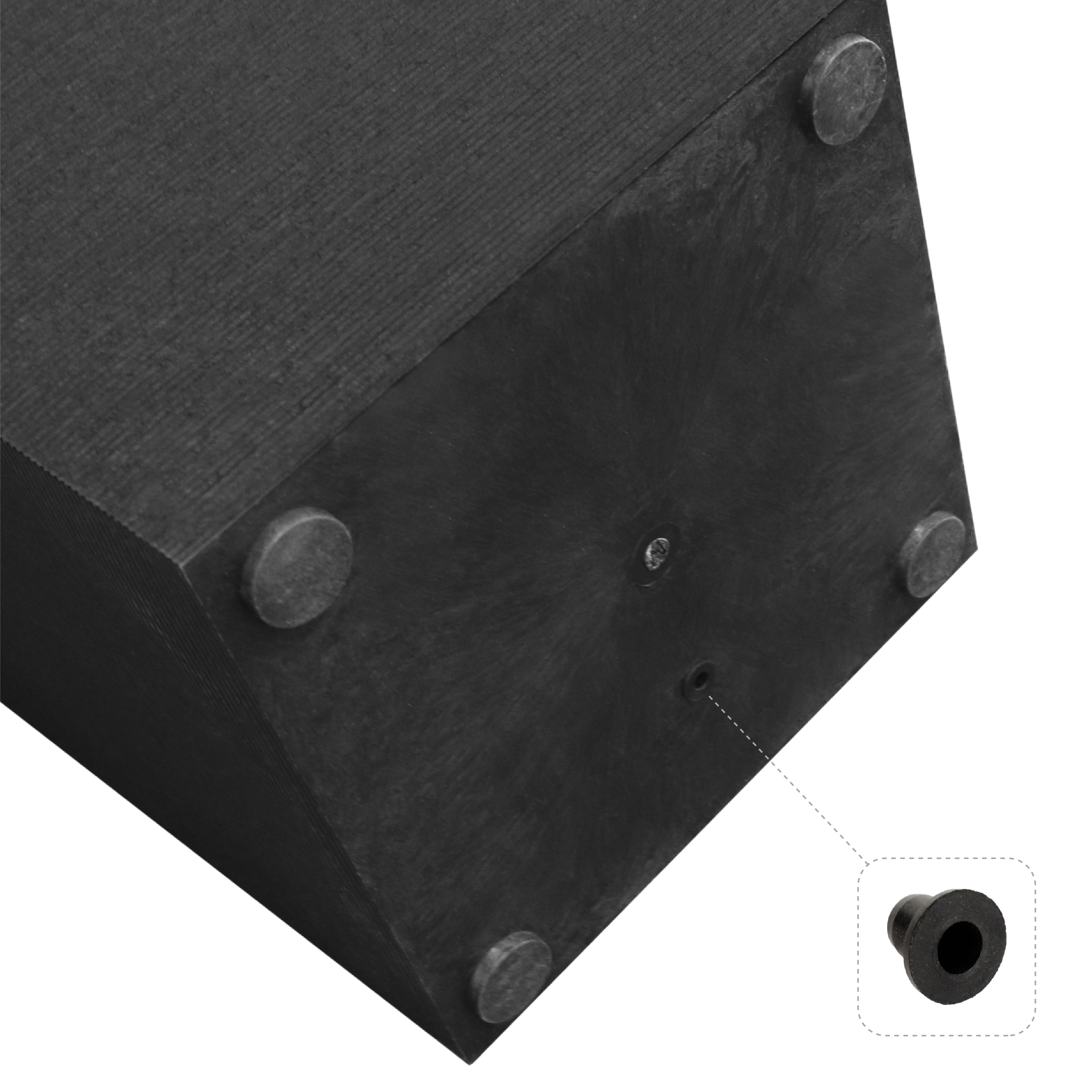 Jardinière carrée auto-arrosante Citadel Horizon de taille moyenne, 33 cm de large x 35 cm de haut, en matériau recyclé, pour intérieur/extérieur, noire