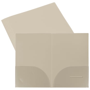 Unique Bargains Dossiers en Plastique avec Pochettes, Portfolio de Dossiers à Lettres, Dossier de Rangement, Abricot, Lot de 6