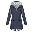 thumbnail image 1 of Yuyuzo Manteau de Pluie pour Femmes à Manches Longues, Léger, à Capuche, Imperméable, Actif, Extérieur, Veste de Pluie, 1 of 7