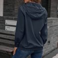 thumbnail image 5 of Dvkptbk Veste à Capuche pour Femmes Imperméable à Contraste de Couleurs Coupe-Vent en Solde, 5 of 5