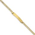 thumbnail image 1 of 10K Yellow Gold Semi-solid Curb Link ID Bracelet, 1 of 1