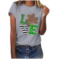 thumbnail image 1 of CEHVOM T-Shirts de la Saint-Patrick pour Femmes Chanceuses, T-Shirt de la Saint-Patrick Chanceux pour Femmes, T-Shirt Décontracté Ample à Imprimé Léopard et Lettres à Manches Courtes et Col Rond pour Femme, 1 of 4